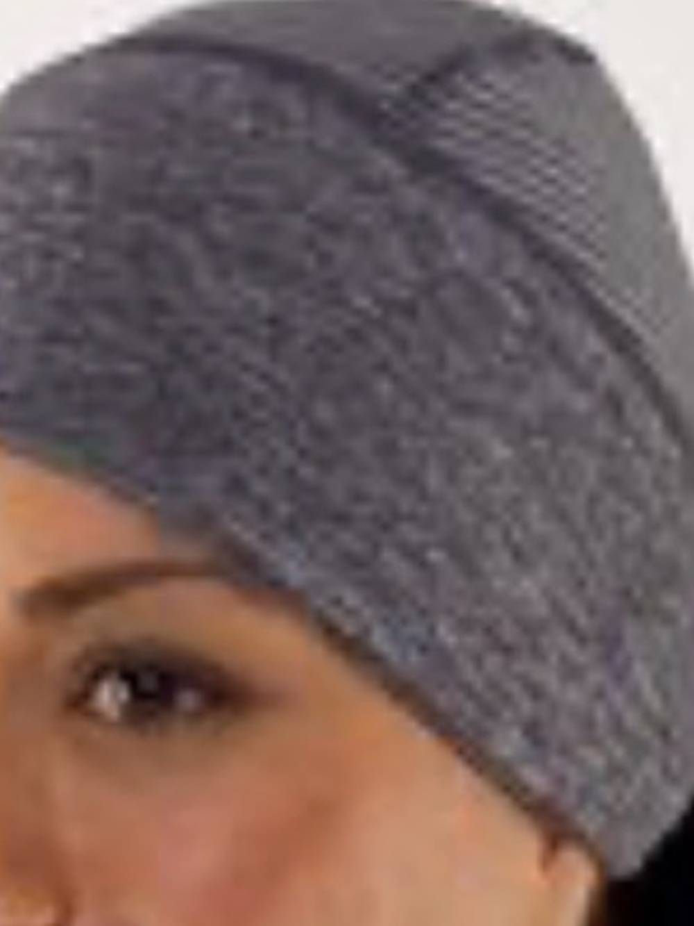 Lululemon Athletica Run Beanie, Reversible Ponytail Reflective, Grey Stripe, O/S